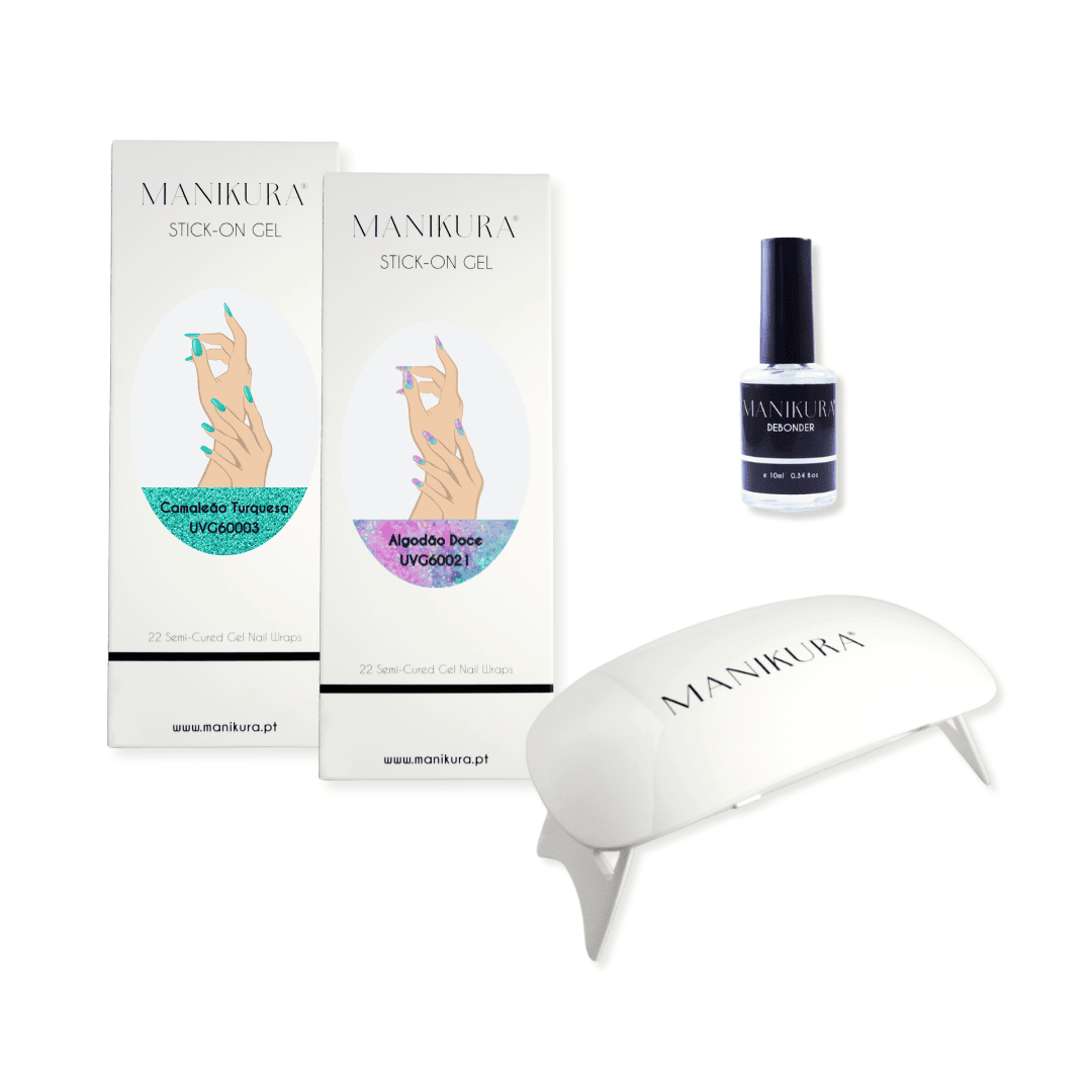 Kit Sabor a Verão - Stick-On Gel, Cores Tropicais nas tuas Unhas