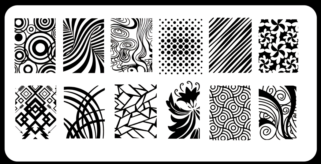 Placa de Stamping Expressão Abstrata - Seja única e original!