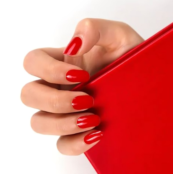 Stick-On Gel Red: Verniz Gel Pré-Preparado (30 uni.)