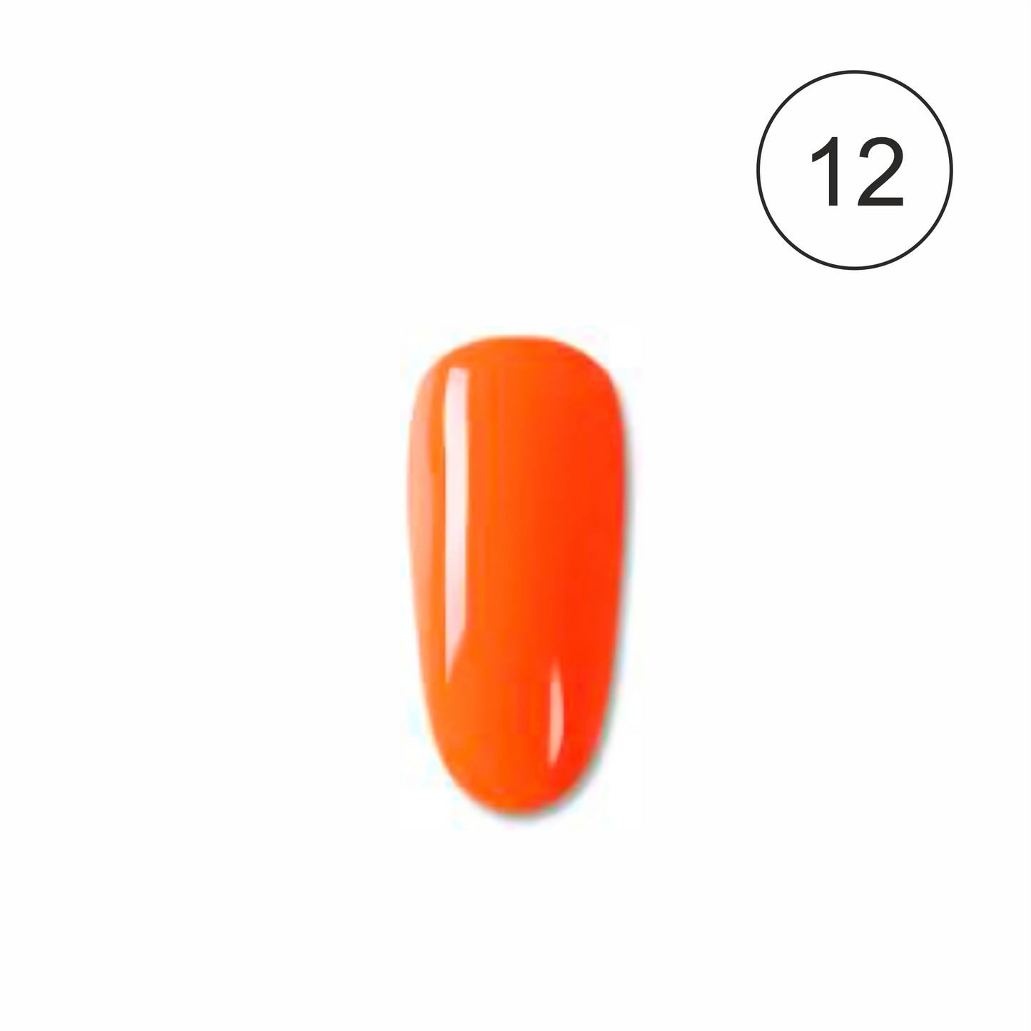 Caneta de Verniz Gel 3 em 1 na cor laranja, como a fruta, com base, cor e top coat integrados, ideal para manicures práticas e precisas. Necessita de Máquina UV para catalisar e secar o verniz gel.