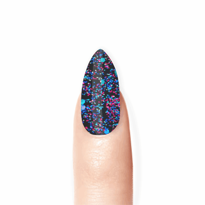 Stick-On Gel Dark Night Glow: Verniz Gel Pré-Preparado