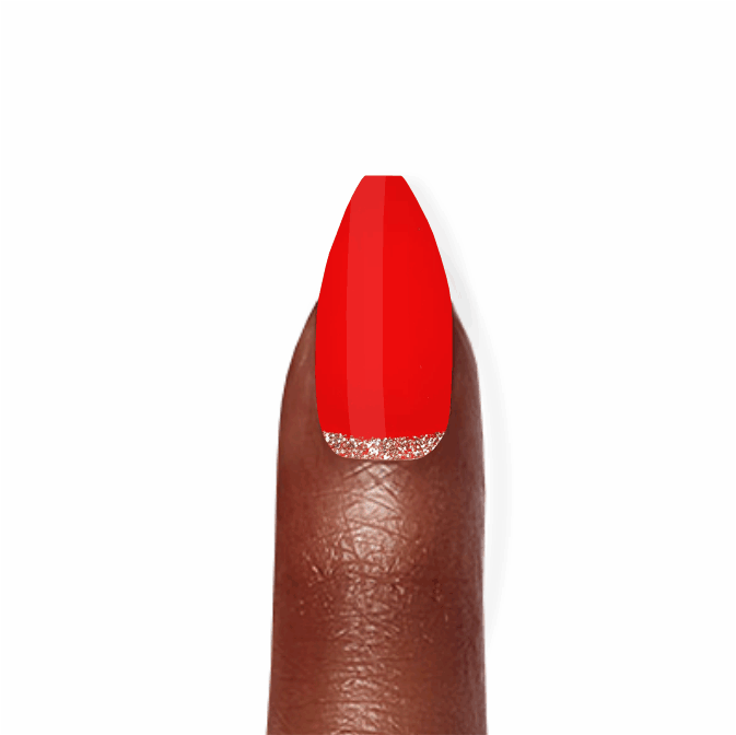 Stick-On Gel Vermelho Festivo: Verniz Gel Pré-Preparado