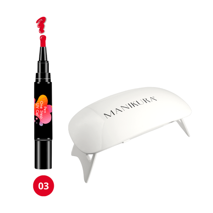 KIT MANICURE EXPRESS: Pen One Step Groselha + Lâmpada UV LED