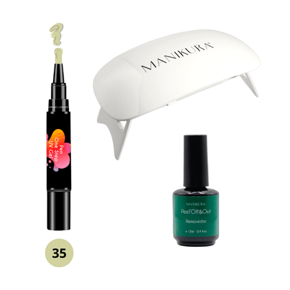 TRIO MANICURE COMPLETA: Pen One Step Sultana + Lâmpada UV + Removedor Ultra Rápido