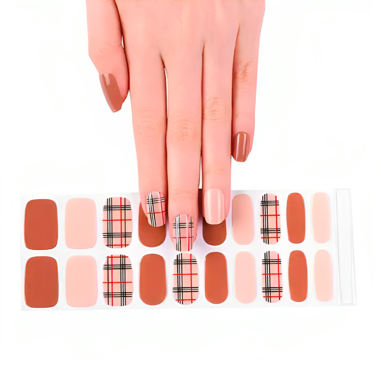 Stick-On Gel Burberry: Verniz Gel Pré-Preparado