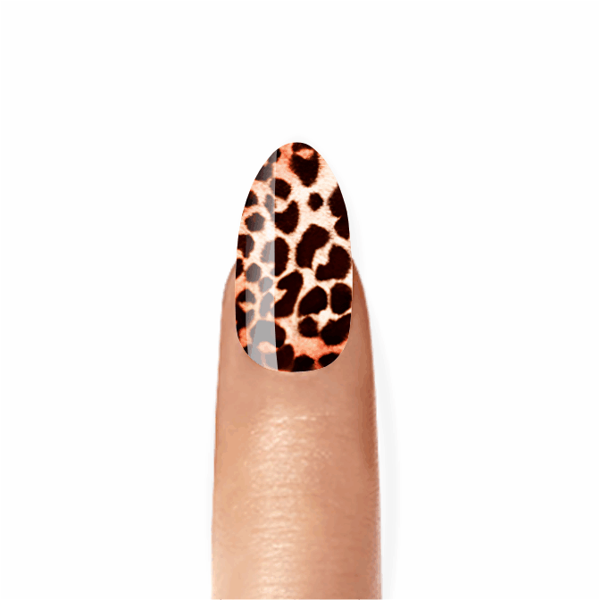 Stick-On Gel Leopard Glamour: Verniz Gel Pré-Preparado