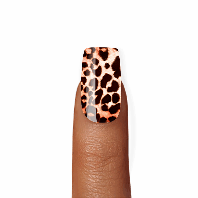 Stick-On Gel Leopard Glamour: Verniz Gel Pré-Preparado