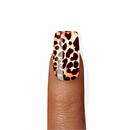 Stick-On Gel Leopard Glamour: Verniz Gel Pré-Preparado