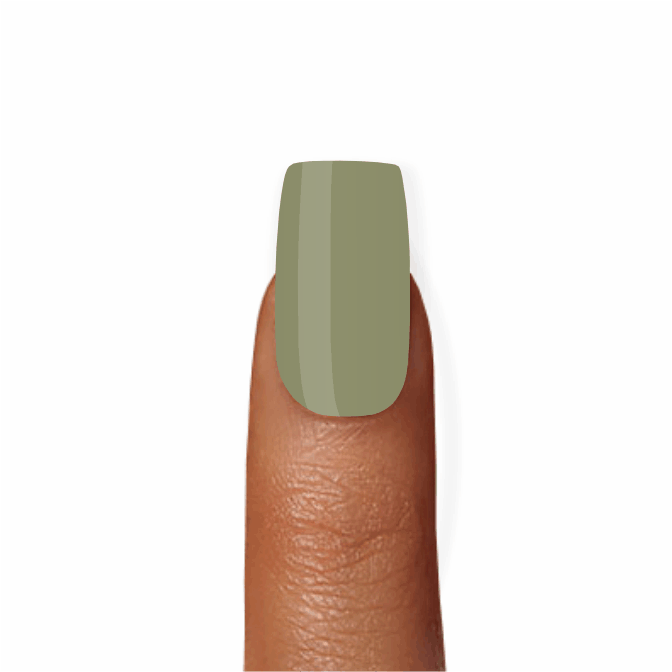 Stick-On Gel Olive: Verniz Gel Pré-Preparado