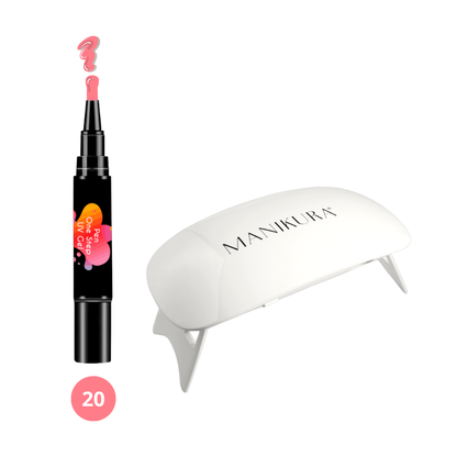 KIT MANICURE EXPRESS: Pen One Step Coral + Lâmpada UV LED