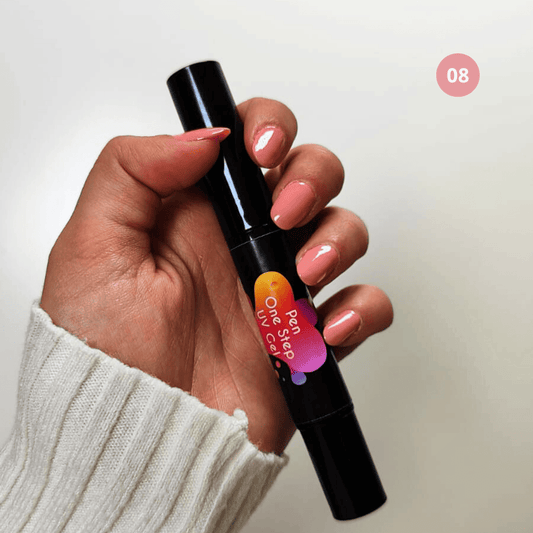 #8 Pen One Step Blush - Verniz Gel 3 em 1