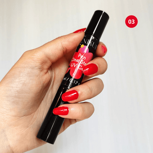 #3 Pen One Step Groselha - Verniz Gel 3 em 1