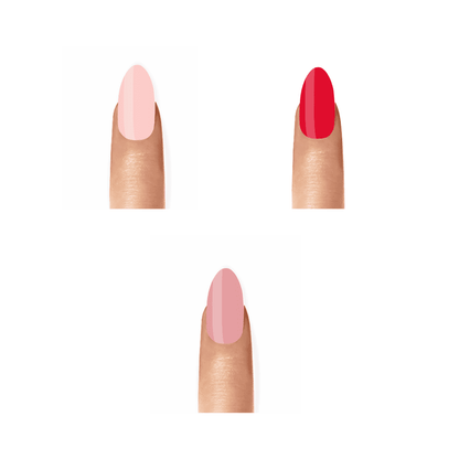 Kit Doce Coração: Canetas Verniz Gel Hibisco, Groselha e Blush + OFERTA Lâmpada LED UV