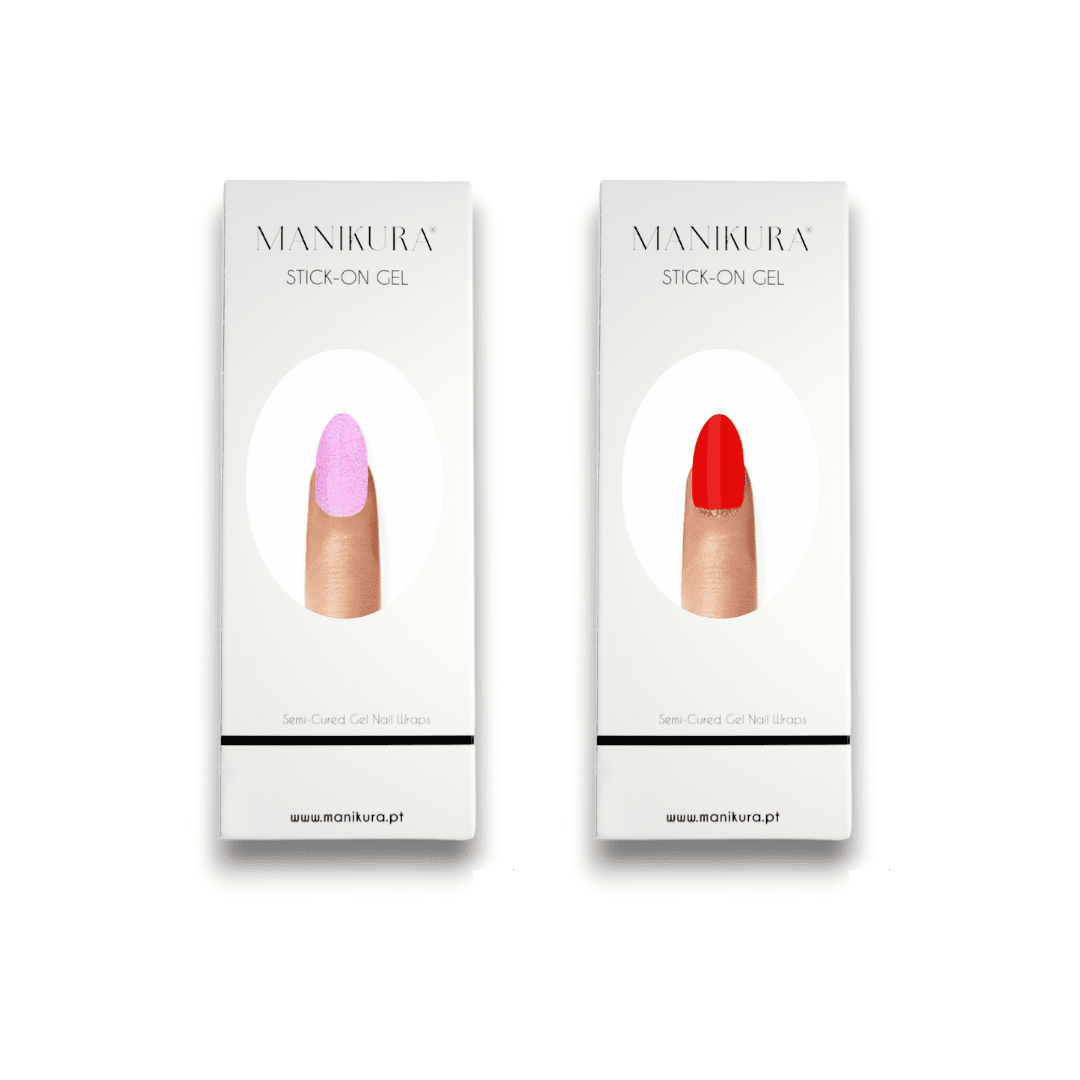 Kit Paixão Nail Art: Verniz Gel Pré-Preparado Aurora e Vermelho Festivo