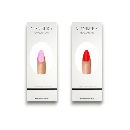 Kit Paixão Nail Art: Verniz Gel Pré-Preparado Aurora e Vermelho Festivo