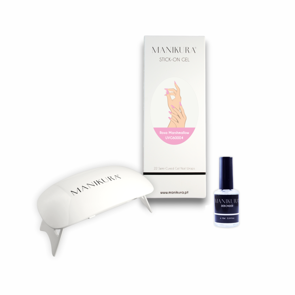 Kit Básico de Manicure em Casa: Stick-On Gel, Lâmpada UV e Removedor