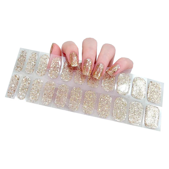 Kit Inicial Sparkle com 3 vernizes de gel pré-preparados nas cores dourado, prata e wine, acompanhado de uma máquina UV para secar o verniz gel, removedor de Stick-On Gel, óleo para cutículas e tesoura, ideal para manicures completas em casa.