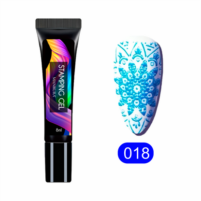 Stamping Gel Azul Céu: Dê Asas à Sua Criatividade Nail Art!