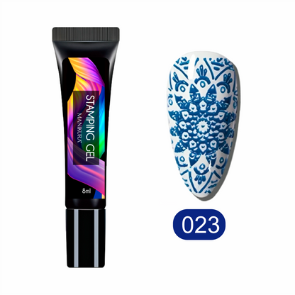Stamping Gel Azul Marinho: Profundidade e Elegância para a sua Nail Art!