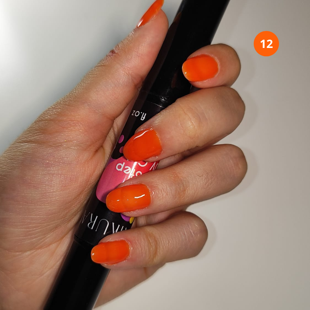 #12 Pen One Step Tijolo - Verniz Gel 3 em 1