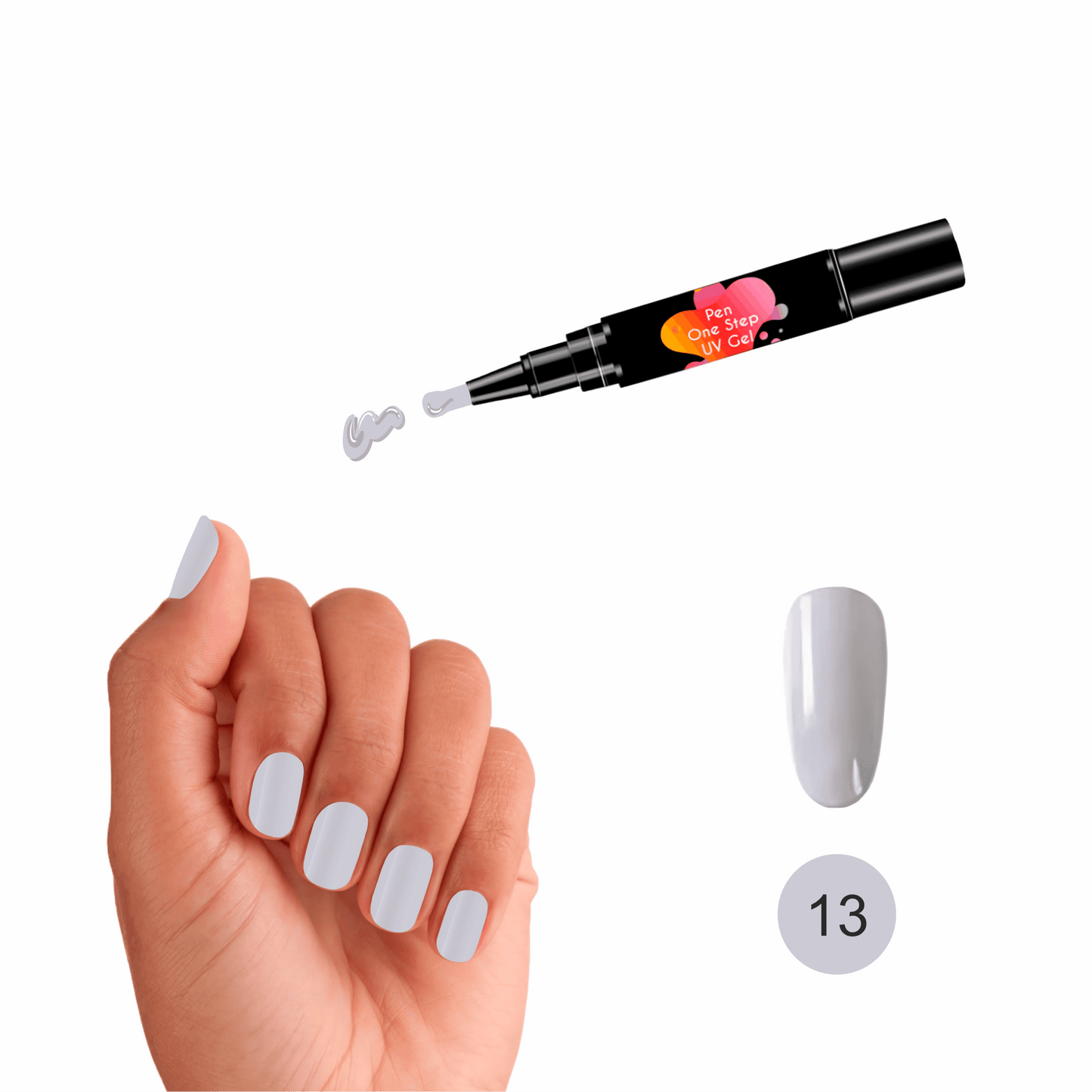 #13 Pen One Step Cloud - Verniz Gel 3 em 1