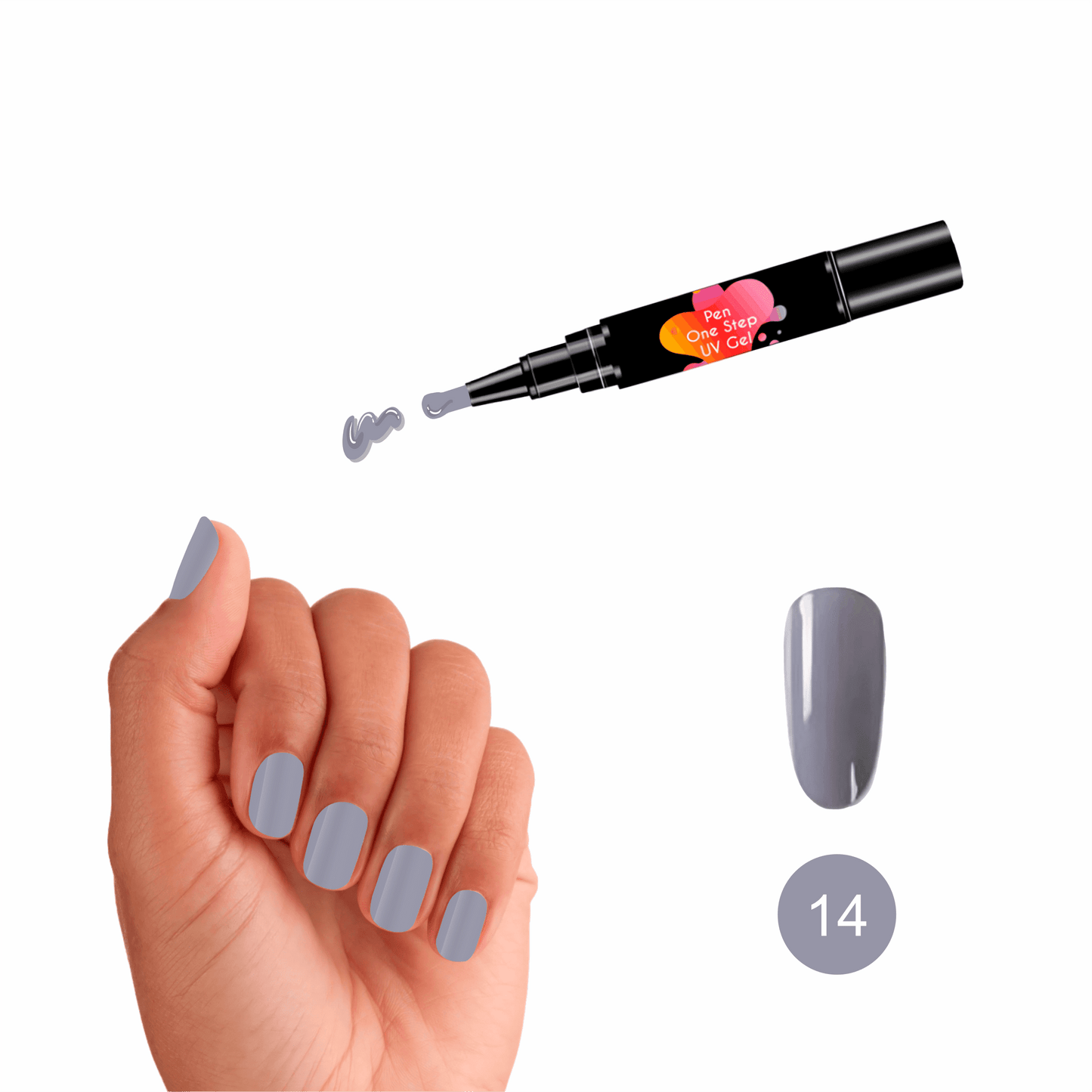 #14 Pen One Step Stone - Verniz Gel 3 em 1