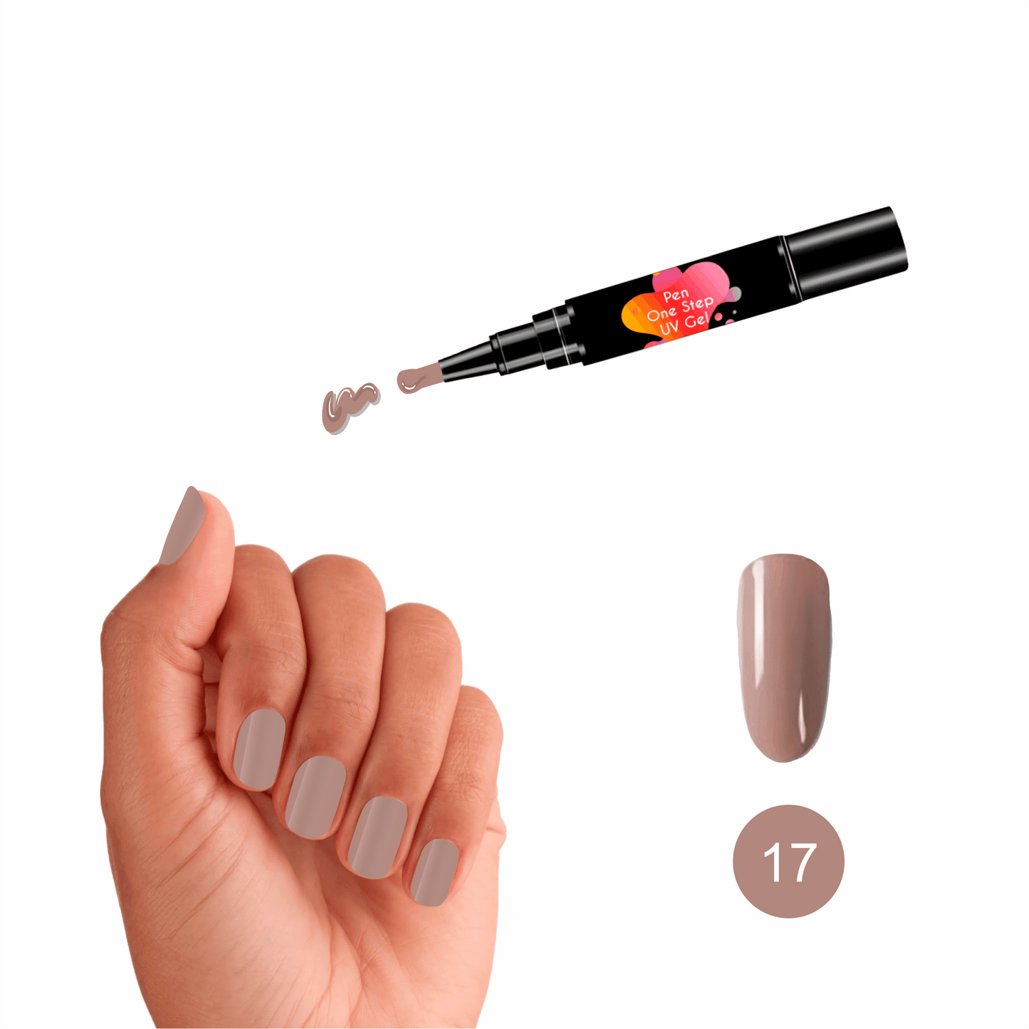 #17 Pen One Step Sandy - Verniz Gel 3 em 1