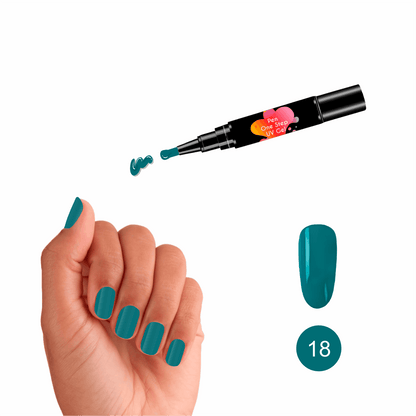 #18 Pen One Step Azure - Verniz Gel 3 em 1