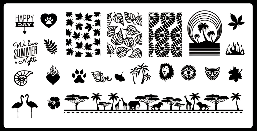Placa de Stamping Happy Day - Alegria e positividade