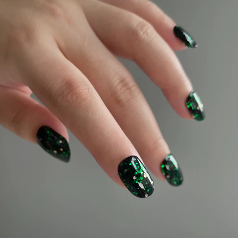 Stick-On Gel Brilho Verde Esmeralda: Verniz de Gel Pré-Preparado
