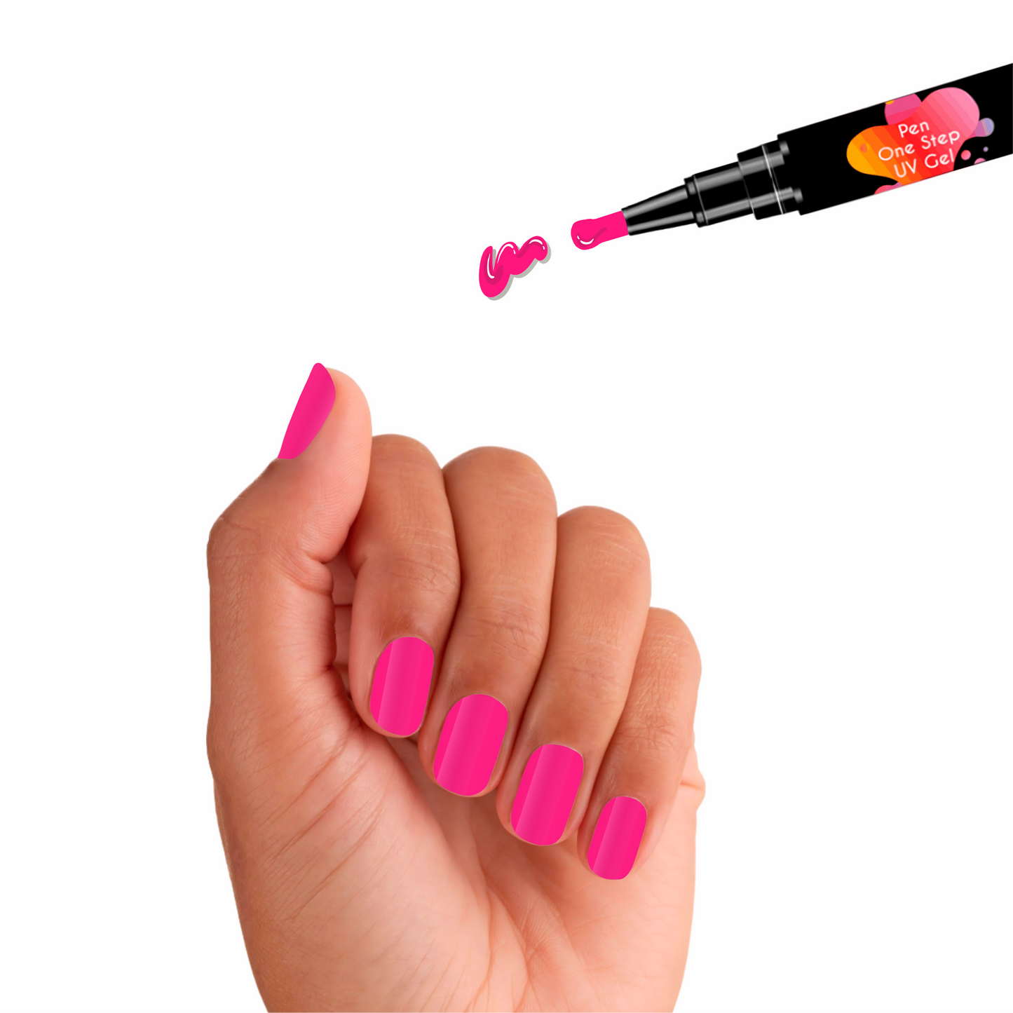 #22 Pen One Step Flamingo - Verniz Gel 3 em 1