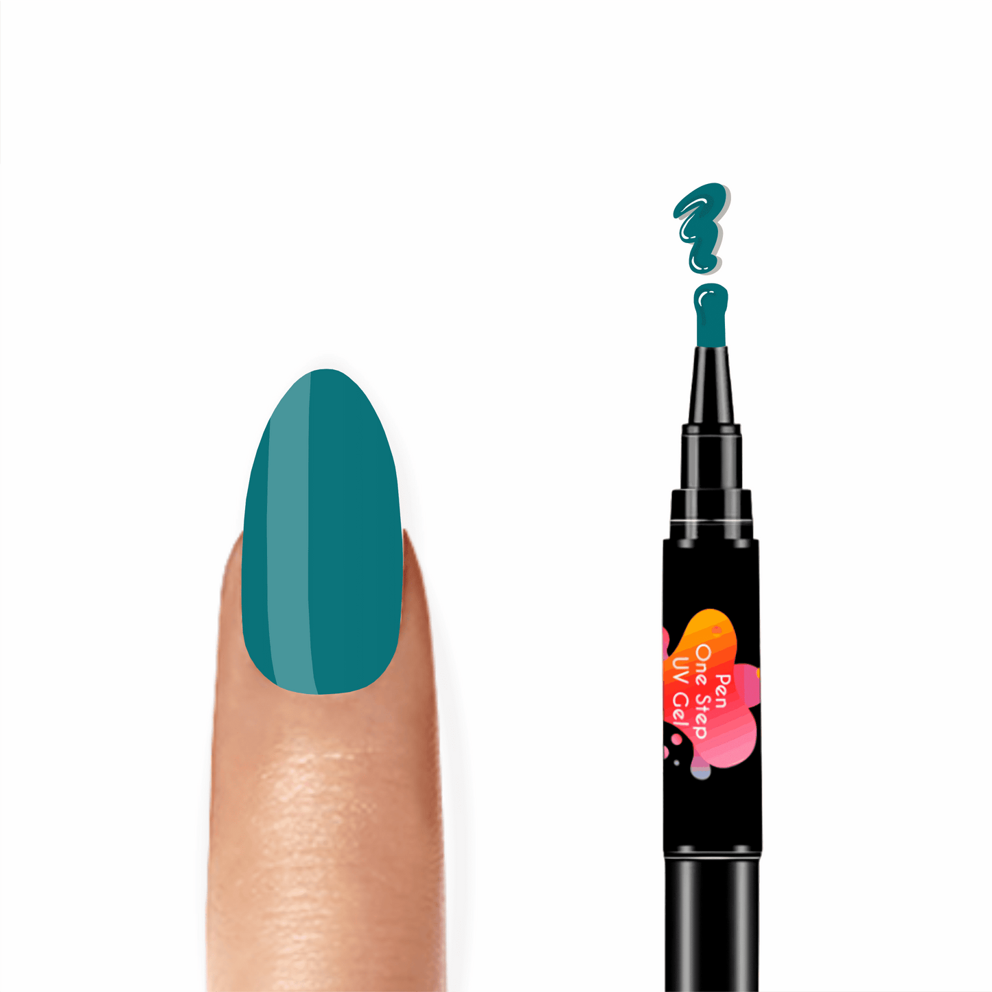 #18 Pen One Step Azure - Verniz Gel 3 em 1