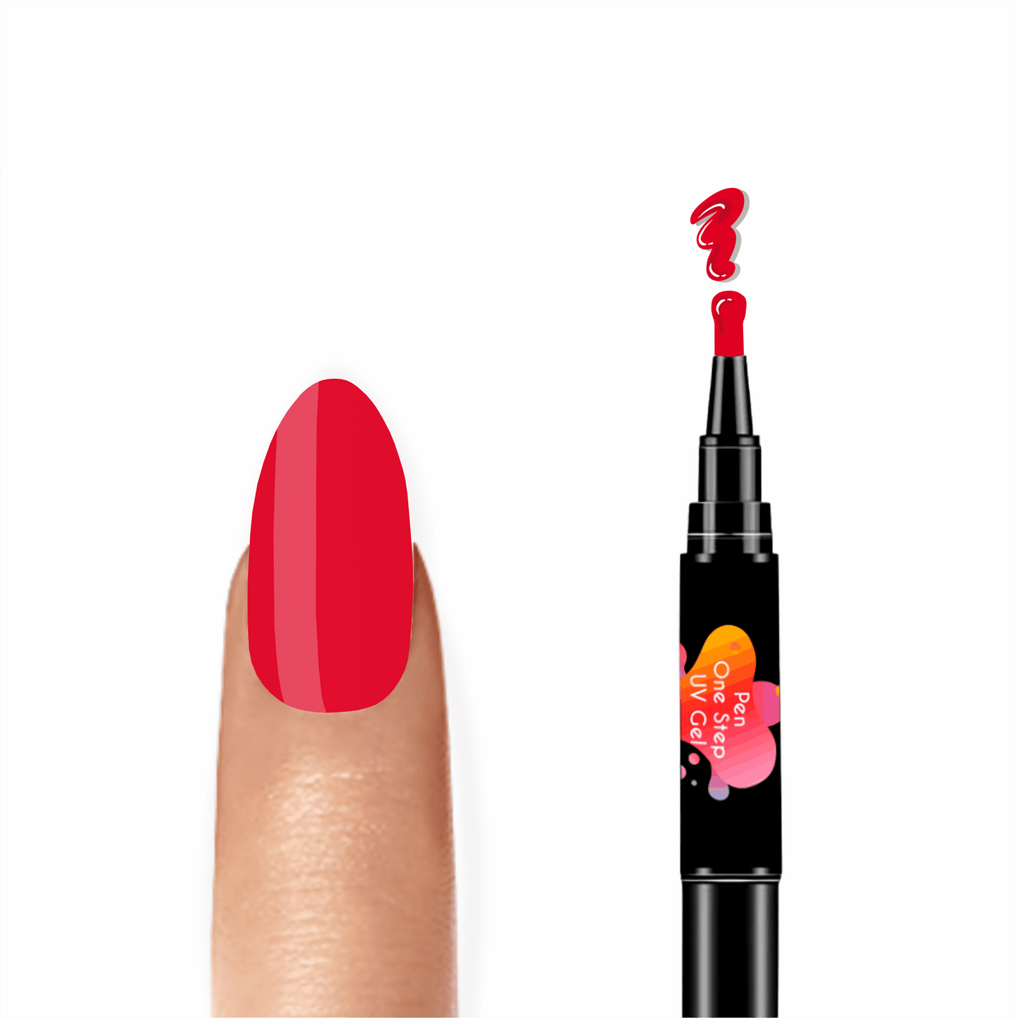 #3 Pen One Step Groselha - Verniz Gel 3 em 1