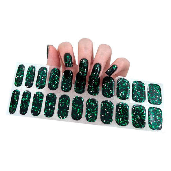 Stick-On Gel Brilho Verde Esmeralda: Verniz de Gel Pré-Preparado