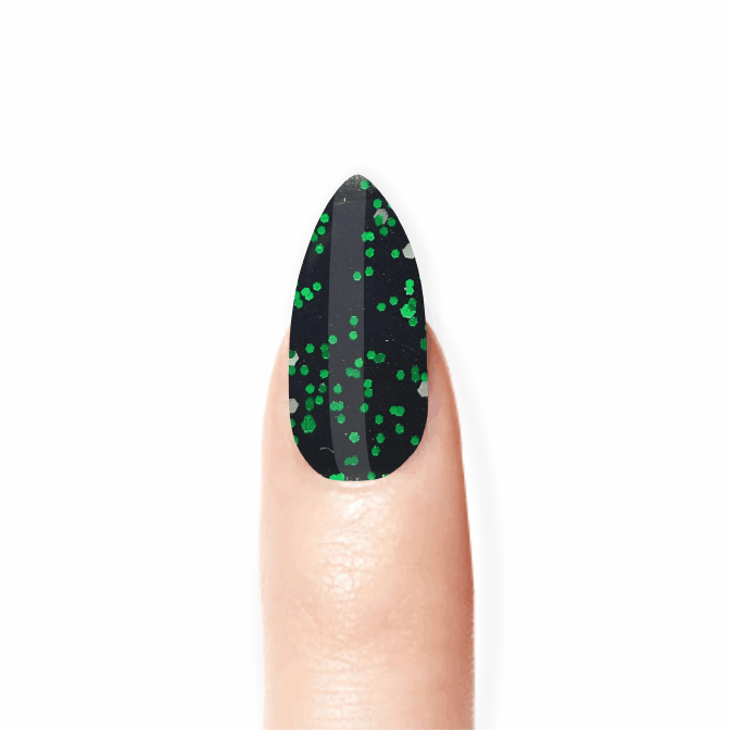 Stick-On Gel Brilho Verde Esmeralda: Verniz de Gel Pré-Preparado